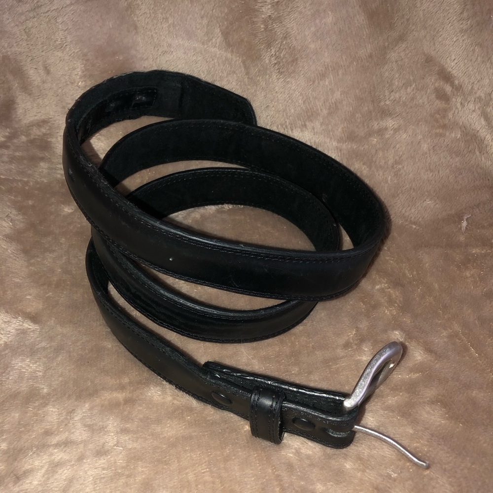 3D Belt black leather belt size 42